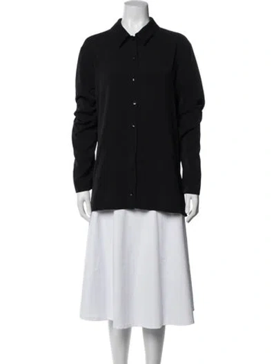 Pre-owned Tibi Long Sleeve Blouse In Black