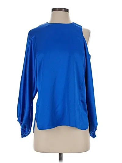 Pre-owned Tibi Long Sleeve Blouse In Blue
