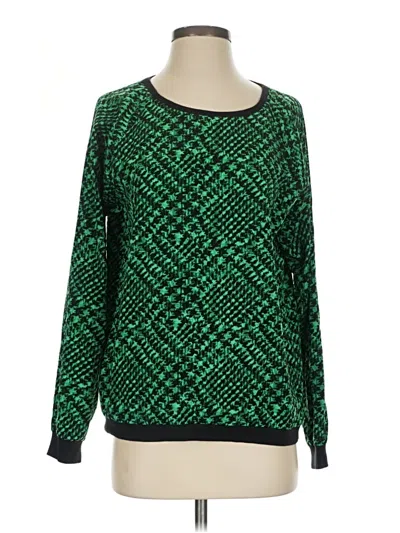 Pre-owned Tibi Long Sleeve Blouse In Green