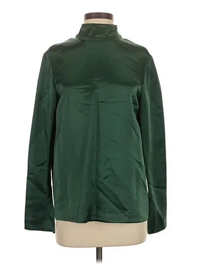 Pre-owned Tibi Long Sleeve Blouse In Green