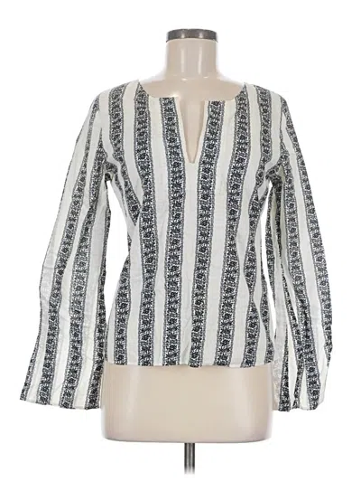 Pre-owned Tibi Long Sleeve Blouse In Ivory