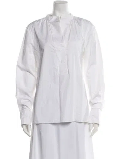 Pre-owned Tibi Long Sleeve Blouse In Neutral