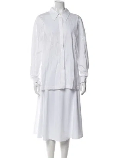Pre-owned Tibi Long Sleeve Blouse In Neutral