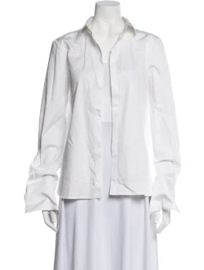 Pre-owned Tibi Long Sleeve Blouse In Neutrals