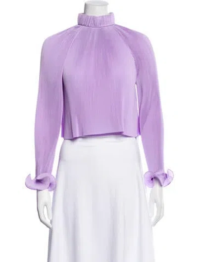 Pre-owned Tibi Long Sleeve Blouse In Purple