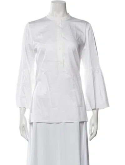 Pre-owned Tibi Long Sleeve Blouse W/ Tags In White
