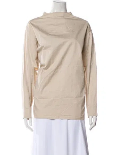 Pre-owned Tibi Long Sleeve Blouse In White