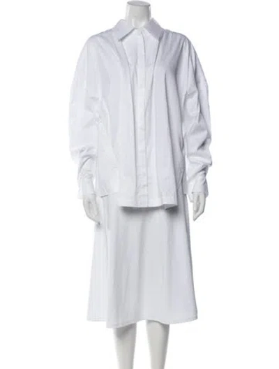 Pre-owned Tibi Long Sleeve Button-up Top W/ Tags In Multicolor