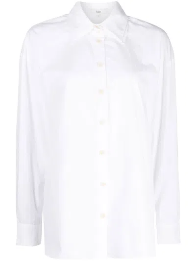 Tibi Layered Cotton-poplin Shirt In White