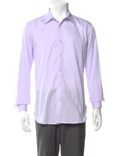 Pre-owned Tibi Long Sleeve Dress Shirt In Purple