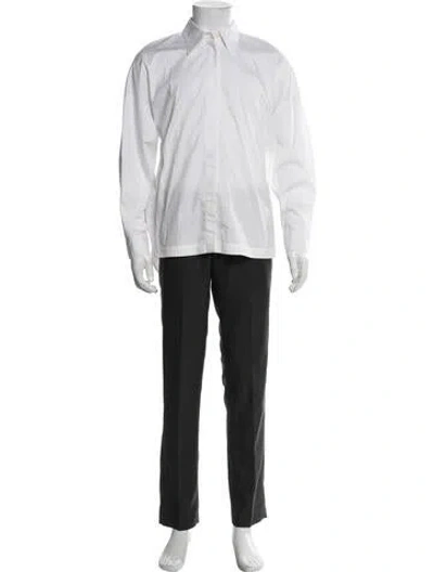 Pre-owned Tibi Long Sleeve Dress Shirt In White
