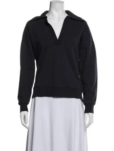 Pre-owned Tibi Long Sleeve Polo In Blue