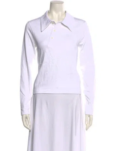 Pre-owned Tibi Long Sleeve Polo W/ Tags In White