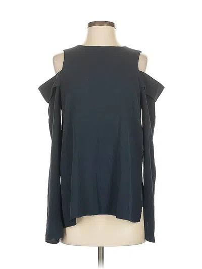 Pre-owned Tibi Long Sleeve Top Black Cold Shoulder Neckline Tops