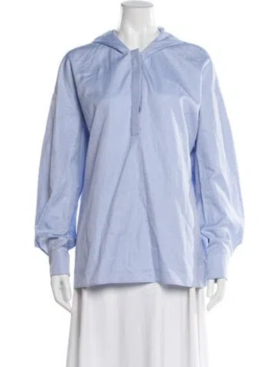 Pre-owned Tibi Long Sleeve Top In Blue