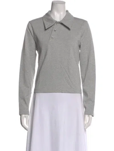 Pre-owned Tibi Long Sleeve Top In Gray