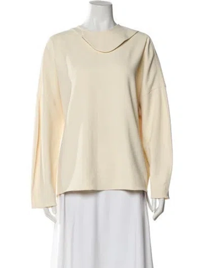 Pre-owned Tibi Long Sleeve Top In Neutral