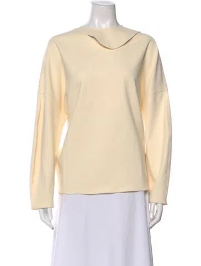 Pre-owned Tibi Long Sleeve Top In Neutral