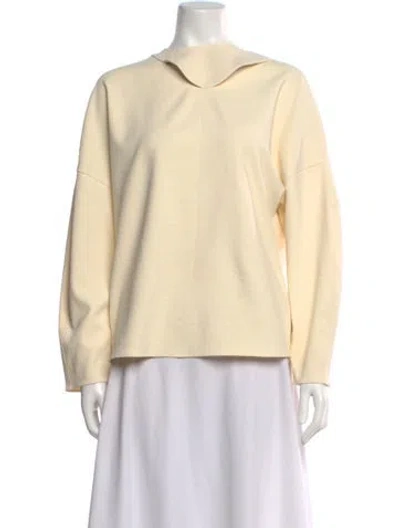 Pre-owned Tibi Long Sleeve Top In Neutral