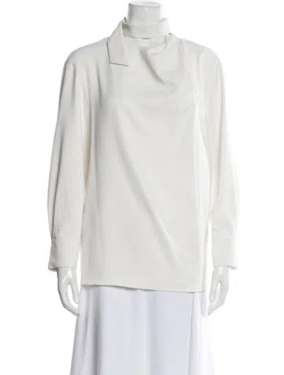Pre-owned Tibi Long Sleeve Top In Neutral