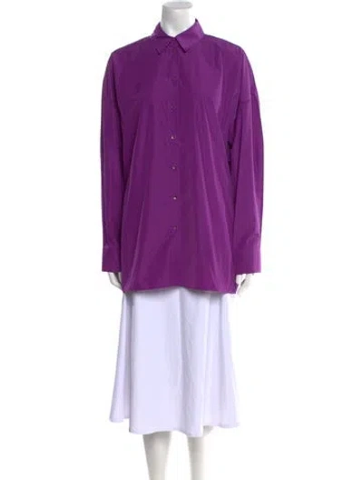 Pre-owned Tibi Long Sleeve Tunic In Purple
