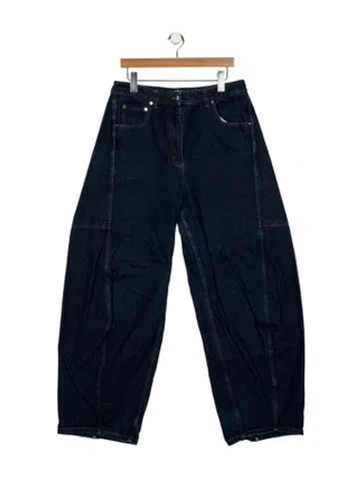 Pre-owned Tibi Low-rise Wide Leg Jeans In Blue