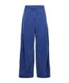 Tibi Sid Tencel™ Lyocell-blend Wide-leg Pants In Blue