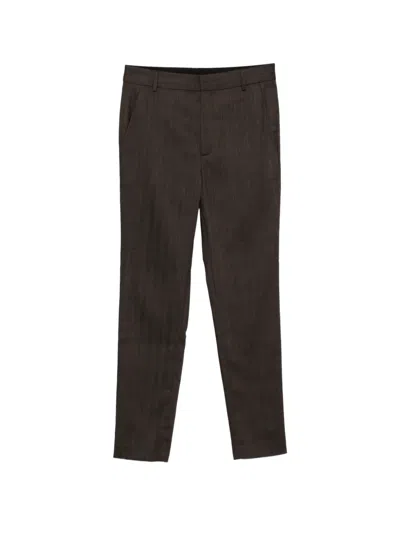 Tibi Marcus Slim-fit Trousers In Brown