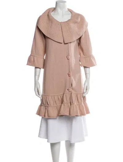 Pre-owned Tibi Merino Wool Coat In Pink