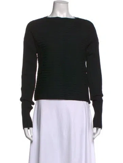 Pre-owned Tibi Merino Wool Crew Neck Sweater In Black