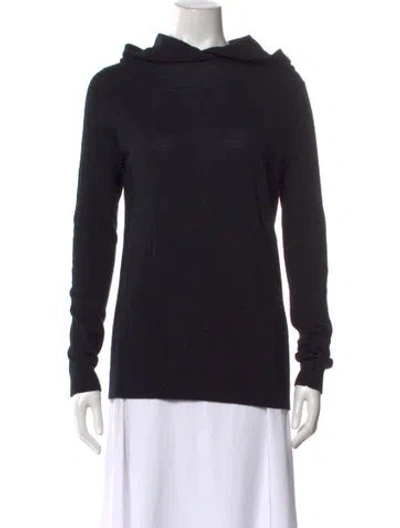Pre-owned Tibi Merino Wool Crew Neck Sweater In Black