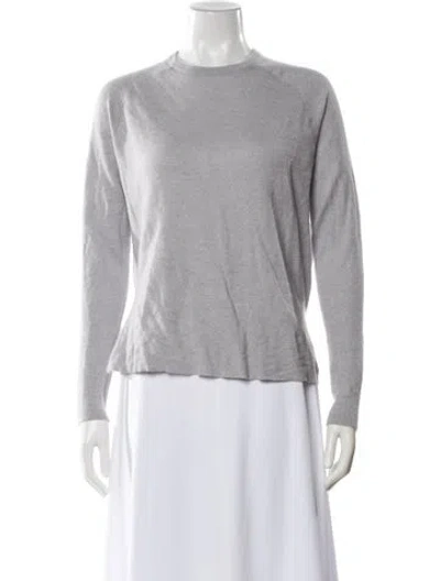 Pre-owned Tibi Merino Wool Crew Neck Sweater In Gray