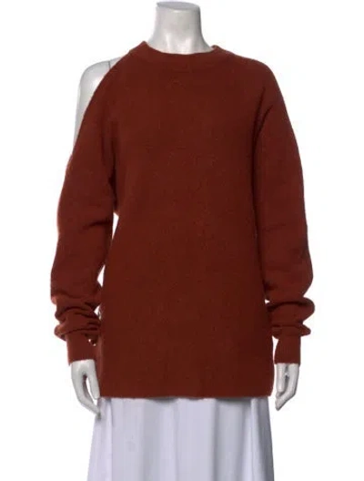 Pre-owned Tibi Merino Wool Crew Neck Sweater In Orange