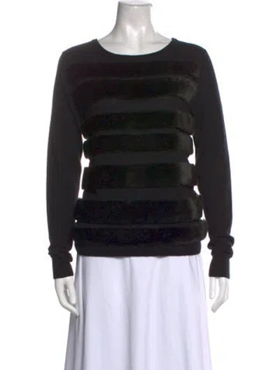 Pre-owned Tibi Merino Wool Crew Neck Top In Black