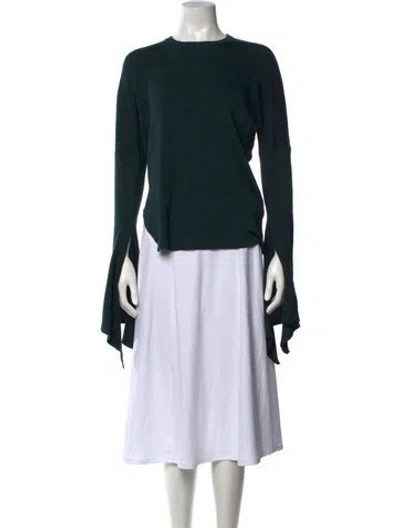 Pre-owned Tibi Merino Wool Crew Neck Top In Blue