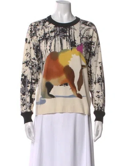 Pre-owned Tibi Merino Wool Graphic Print Sweater In Multi