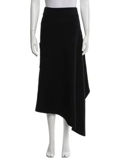 Pre-owned Tibi Merino Wool Long Skirt In Black
