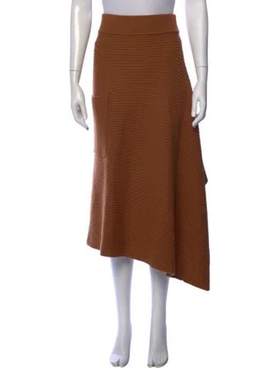 Pre-owned Tibi Merino Wool Midi Length Skirt In Brown