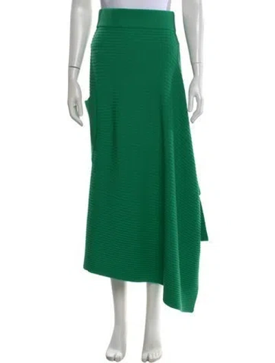 Pre-owned Tibi Merino Wool Midi Length Skirt In Green