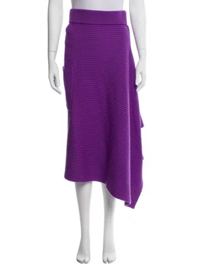 Pre-owned Tibi Merino Wool Midi Length Skirt In Purple