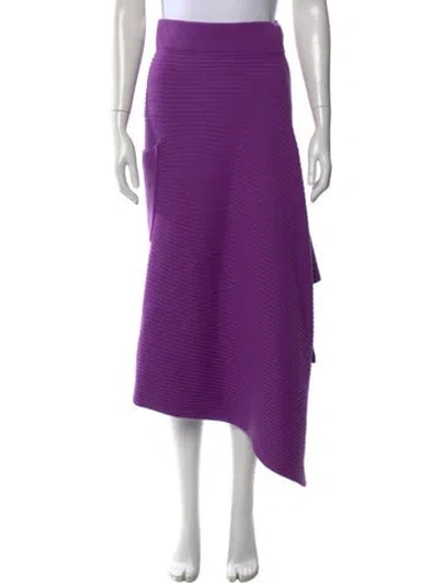 Pre-owned Tibi Merino Wool Midi Length Skirt In Purple