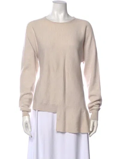 Pre-owned Tibi Merino Wool Scoop Neck Sweater In Neutral
