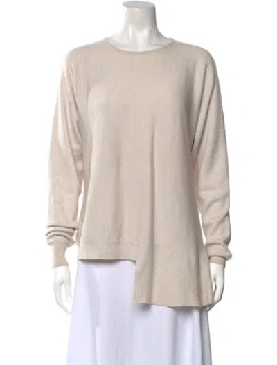 Pre-owned Tibi Merino Wool Scoop Neck Sweater In Neutrals