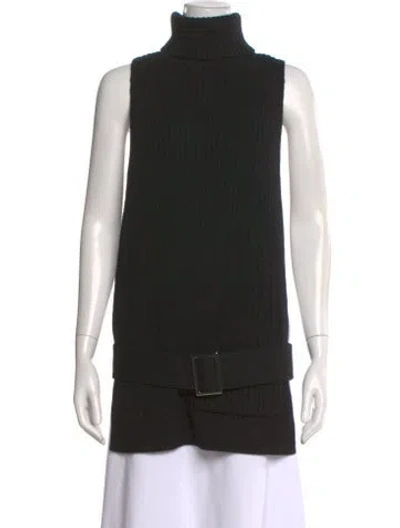 Pre-owned Tibi Merino Wool Turtleneck Sweater In Black