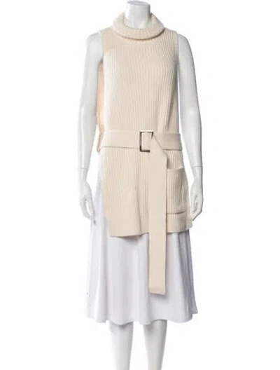 Pre-owned Tibi Merino Wool Turtleneck Sweater In Neutrals