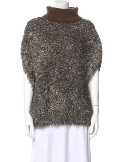 Pre-owned Tibi Merino Wool Turtleneck Top In Multi