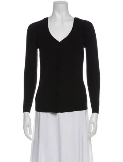 Pre-owned Tibi Merino Wool V-neck Sweater In Black