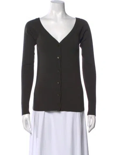 Pre-owned Tibi Merino Wool V-neck Sweater In Gray