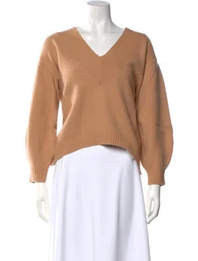 Pre-owned Tibi Merino Wool V-neck Sweater In Neutral