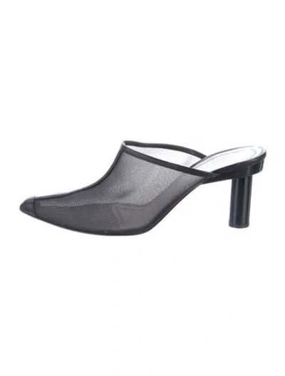 Pre-owned Tibi Mesh Mules In Blue